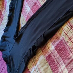 Black Mesh Panel Leggings